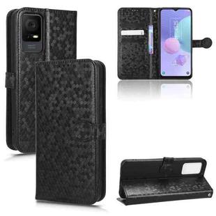 For TCL 405 / TCL 406 T506D Honeycomb Dot Texture Leather Phone Case(Black)