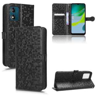 For Motorola Moto E13 4G Honeycomb Dot Texture Leather Phone Case(Black)