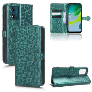 For Motorola Moto E13 4G Honeycomb Dot Texture Leather Phone Case(Green)
