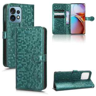 For Motorola Moto X40 Pro Honeycomb Dot Texture Leather Phone Case(Green)