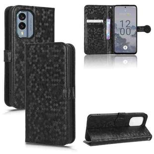 For Nokia X30 5G Honeycomb Dot Texture Leather Phone Case(Black)