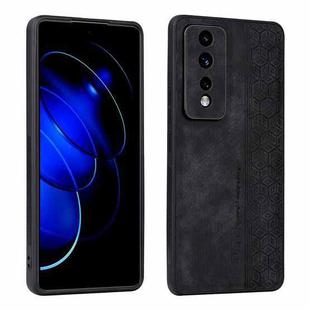 For Honor 80 GT 5G AZNS 3D Embossed Skin Feel Phone Case(Black)