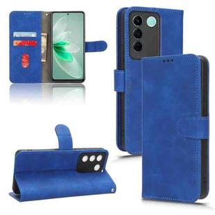 For vivo S16e Skin Feel Magnetic Flip Leather Phone Case(Blue)