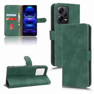 For Xiaomi Redmi Note 12 Pro+ 5G Skin Feel Magnetic Flip Leather Phone Case(Green)