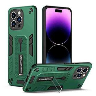 For iPhone 14 Pro Variety Brave Armor Finger Loop Holder Phone Case(Green)