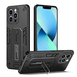 For iPhone 13 Pro Max Variety Brave Armor Finger Loop Holder Phone Case(Black)