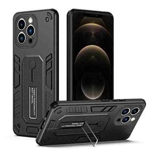 For iPhone 12 Pro Max Variety Brave Armor Finger Loop Holder Phone Case(Black)