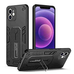 For iPhone 11 Variety Brave Armor Finger Loop Holder Phone Case(Black)