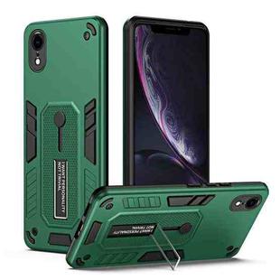 For iPhone XR Variety Brave Armor Finger Loop Holder Phone Case(Green)