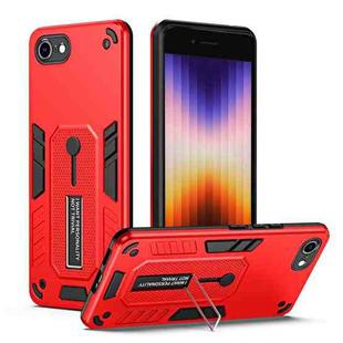 For iPhone SE 2022 / 2020 / 7 / 8 Variety Brave Armor Finger Loop Holder Phone Case(Red)