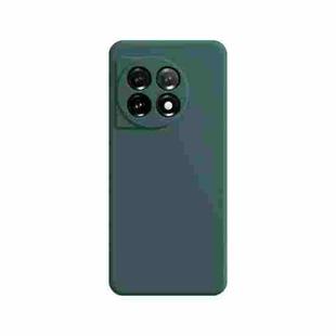 For OnePlus 11 Imitation Liquid Silicone Phone Case(Dark Green)