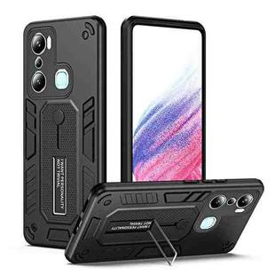 For Infinix Hot 20i X665E Variety Brave Armor Finger Loop Holder Phone Case(Black)