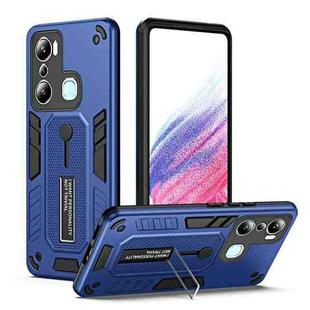 For Infinix Hot 20i X665E Variety Brave Armor Finger Loop Holder Phone Case(Blue)