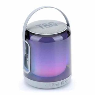 T&G TG376 360 Degree Full Screen LED Light RGB Multicolor Wireless Bluetooth Speaker Subwoofer(Grey)