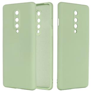 For OnePlus 8 Pure Color Liquid Silicone Shockproof Full Coverage Case(Green)