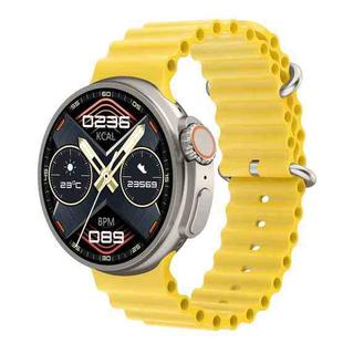 K9 Ultra Pro 1.39 inch Silicone Band IP67 Waterproof Smart Watch Support Bluetooth Call / NFC(Yellow)