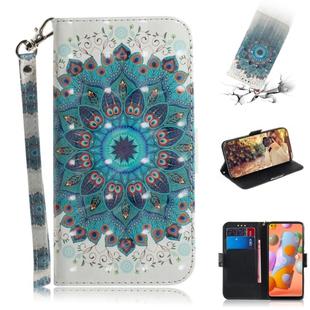 For Sony Xperia L4 3D Colored Drawing Horizontal Flip Leather Case with Holder & Card Slot & Wallet & Lanyard(Peacock Wreath)