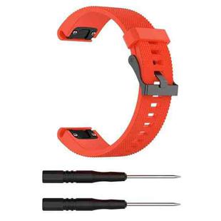 For Garmin Fenix 5S (20mm) Silicone Watch Band(Orange)