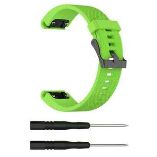 For Garmin Fenix 5S (20mm) Silicone Watch Band(Lime Green)