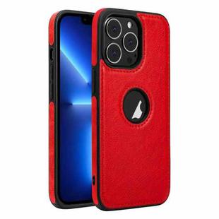 For iPhone 13 Pro Leather Texture Stitching Phone Case(Red)