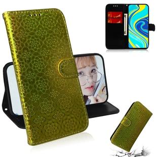 For Xiaomi Redmi Note 9S & Note 9 Pro Max Solid Color Colorful Magnetic Buckle Horizontal Flip PU Leather Case with Holder & Card Slots & Wallet & Lanyard(Gold)