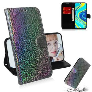 For Xiaomi Redmi Note 9S & Note 9 Pro Max Solid Color Colorful Magnetic Buckle Horizontal Flip PU Leather Case with Holder & Card Slots & Wallet & Lanyard(Silver)