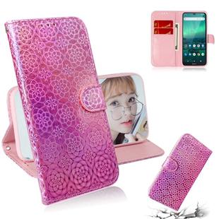 For Nokia 1.3 Solid Color Colorful Magnetic Buckle Horizontal Flip PU Leather Case with Holder & Card Slots & Wallet & Lanyard(Pink)