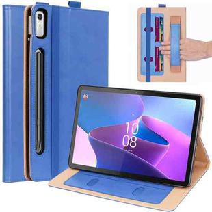 For Lenovo Tab P11 Pro Gen2 11.2 2022 TB132/138 Embossed Front Stand Leather Smart Tablet Case(Blue)