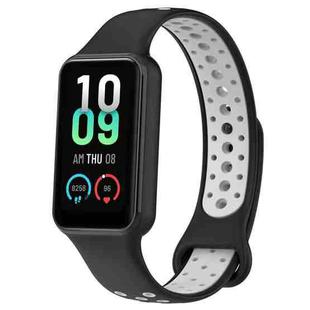 For Redmi Band 2 Loop Two-Color Breathable Silicone Watch Band(Black+Grey)