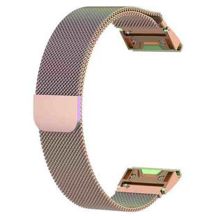 For Garmin Fenix 5S Milanese Watch Band(Colorful)