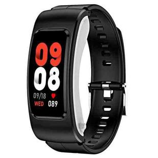 K60 1.08 inch Silicone Band Earphone Detachable Life Waterproof Smart Watch Support Bluetooth Call(Black)