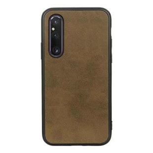 For Sony Xperia 1 V Two-color Calf Texture PU Phone Case(Green)