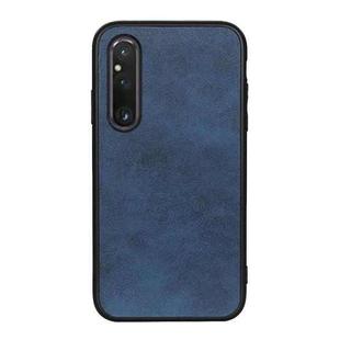For Sony Xperia 1 V Two-color Calf Texture PU Phone Case(Blue)