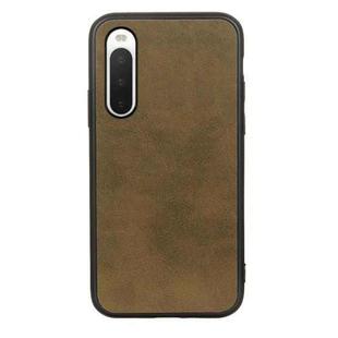 For Sony Xperia 10 V Two-color Calf Texture PU Phone Case(Green)