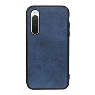 For Sony Xperia 10 V Two-color Calf Texture PU Phone Case(Blue)