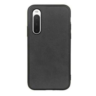 For Sony Xperia 10 V Two-color Calf Texture PU Phone Case(Black)