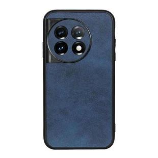 For OnePlus Ace 2 / 11R Accurate Hole Two-color Calf Texture PU Phone Case(Blue)
