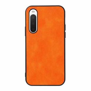For Sony Xperia 10 V Two-color Litchi Texture PU Phone Case(Orange)