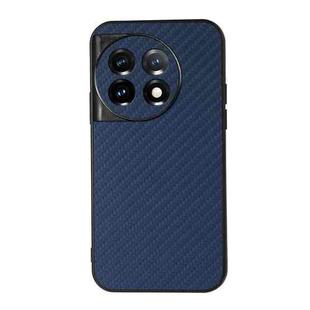 For OnePlus Ace 2 / 11R Accurate Hole Carbon Fiber Texture PU Phone Case(Blue)