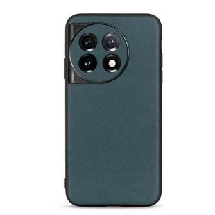 For OnePlus 11 5G Lambskin Texture Genuine Leather Phone Case(Green)