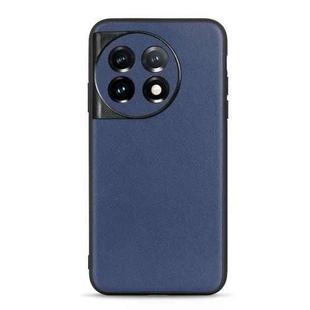 For OnePlus Ace 2 / 11R Lambskin Texture Genuine Leather Phone Case(Blue)