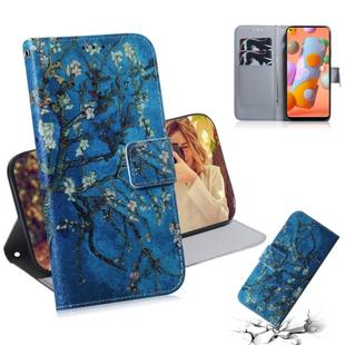 For Galaxy A11 & M11 Colored Drawing Horizontal Flip Leather Case with Holder & Card Slot & Wallet(Apricot)