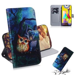 For Galaxy M31 Colored Drawing Horizontal Flip Leather Case with Holder & Card Slot & Wallet(Oil Painting Owl)