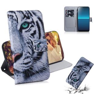 For Sony Xperia L4 Colored Drawing Horizontal Flip Leather Case with Holder & Card Slot & Wallet(Tiger)