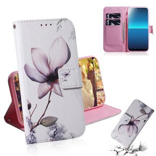 For Sony Xperia L4 Colored Drawing Horizontal Flip Leather Case with Holder & Card Slot & Wallet(Magnolia Flower)