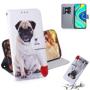 For Xiaomi Redmi Note 9S & Note 9 Pro Max Colored Drawing Horizontal Flip Leather Case with Holder & Card Slot & Wallet(Pug)