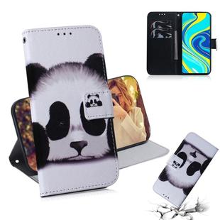 For Xiaomi Redmi Note 9S & Note 9 Pro Max Colored Drawing Horizontal Flip Leather Case with Holder & Card Slot & Wallet(Panda)