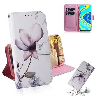 For Xiaomi Redmi Note 9S & Note 9 Pro Max Colored Drawing Horizontal Flip Leather Case with Holder & Card Slot & Wallet(Magnolia Flower)