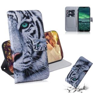For Nokia 2.3 Colored Drawing Horizontal Flip Leather Case with Holder & Card Slot & Wallet(Tiger)