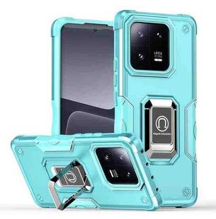 For Xiaomi 13 Pro Non-slip Shockproof Armor Phone Case with Ring Holder(Mint Green)